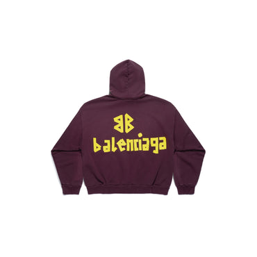 Ripped Pocket Hoodie - Bordeaux