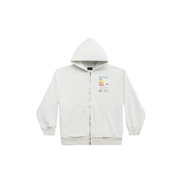 Small Zip-Up Hoodie - Dirty White