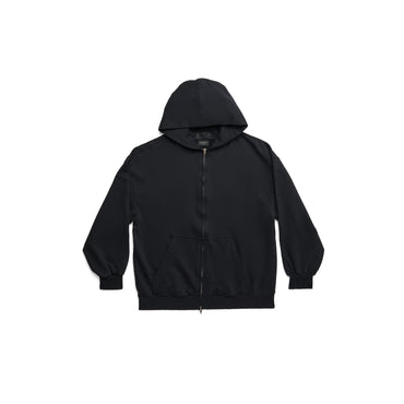 Small Zip-Up Hoodie - Washed Black