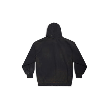 Small Zip-Up Hoodie - Washed Black