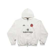 Medium Fit Zip-Up Hoodie - White/Black