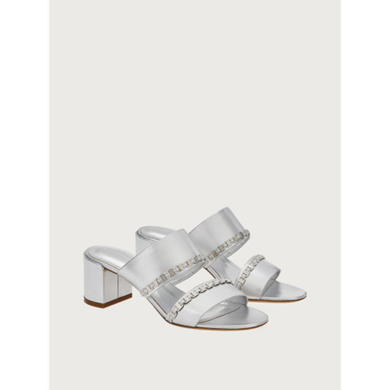 Vara Chain Sandals - Silver