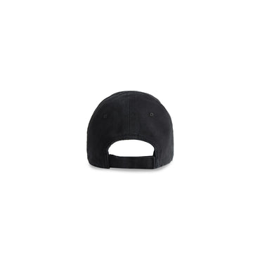 Hat Logo Visor Cap - Black/White
