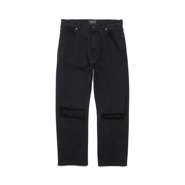 Buckle Loose Fit Pants - Peach Pitch Black