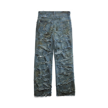 Super Destroyed Baggy Pants - Pale Blue
