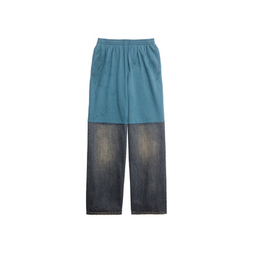 Patched Sweatpants - Blue Light Ring