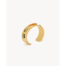 5 Arty Stone Cuff - Dore/Gris/Marron/Ora