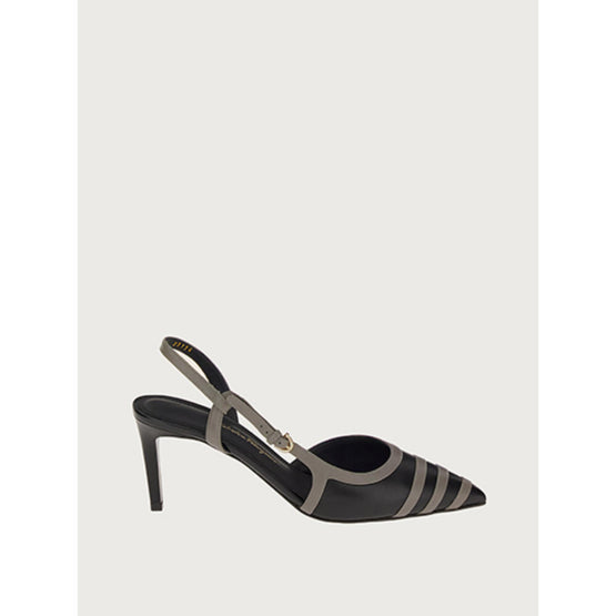 Dual Color Slingback - Black/Sparrow