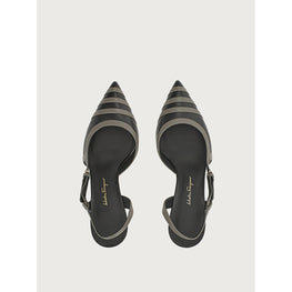 Dual Color Slingback - Black/Sparrow