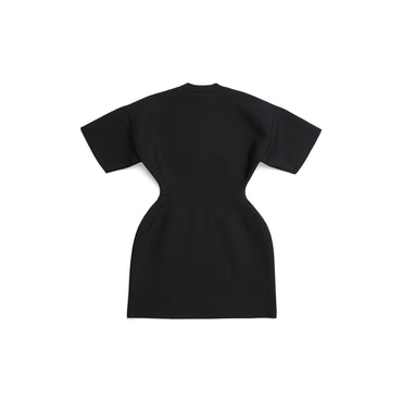 Hourglass Crewneck S/S Dress - Black