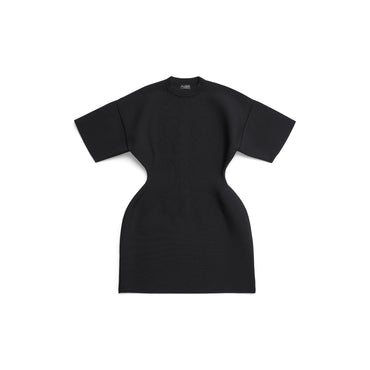Hourglass Crewneck S/S Dress - Black