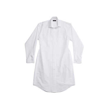 Hourglass Shirt Dress - White