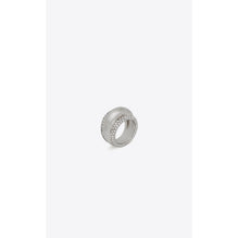 Rhinestone Bumpy Ring - Palladium/Crystal