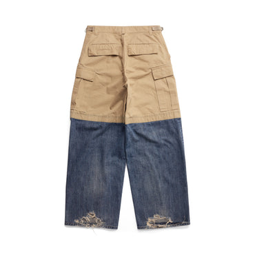 Patched Cargo Pants - Beige