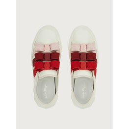 Vara Bow Sneakers - Carrara Marble White/Lipstick Red