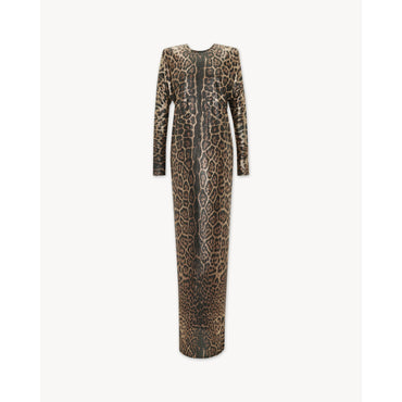 ROBE MESH LEOPARD - FAUVE