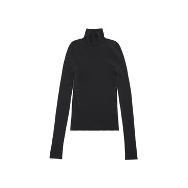 Tight Turtleneck Sweater - Black
