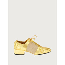 Lace Up Nappa Shoe - Gold