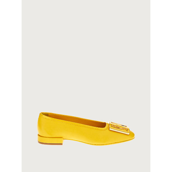 Chunky Buckle Ballet Flats - Santa Fe Sunshine