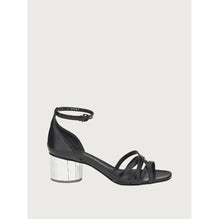 Mirrored Heel Sandals - Black