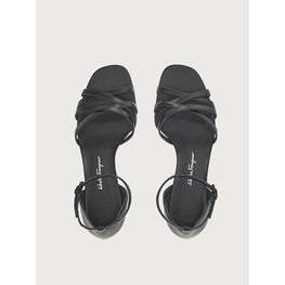 Mirrored Heel Sandals - Black