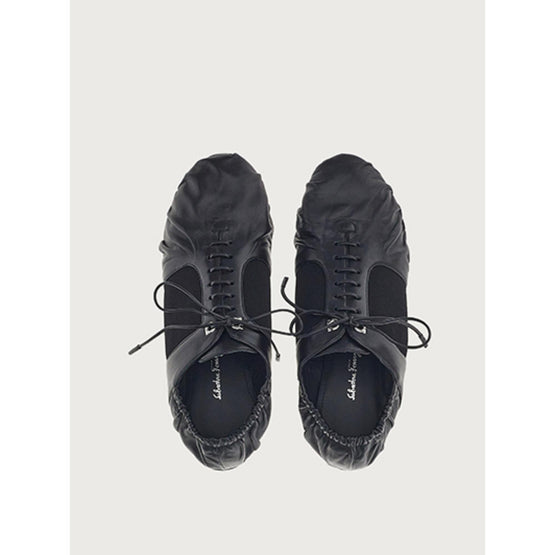 Lace Up Nappa Shoe - Black