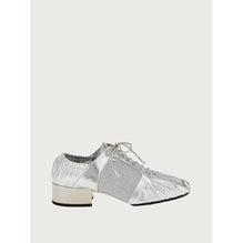 Lace Up Nappa Shoe - Silver