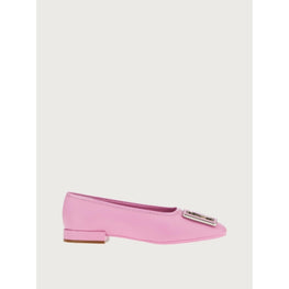 Chunky Buckle Ballet Flats - Flamingo