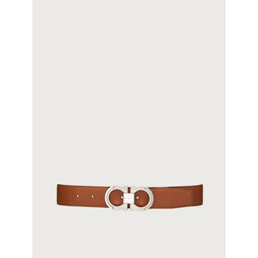 Reversible And Adjustable Gancini Belt - Men - Vicuna/Black