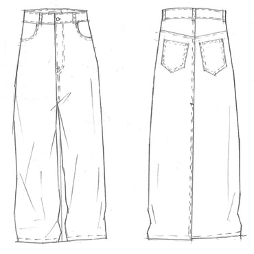 Apron Pants Skirt Sf - Pale Blue