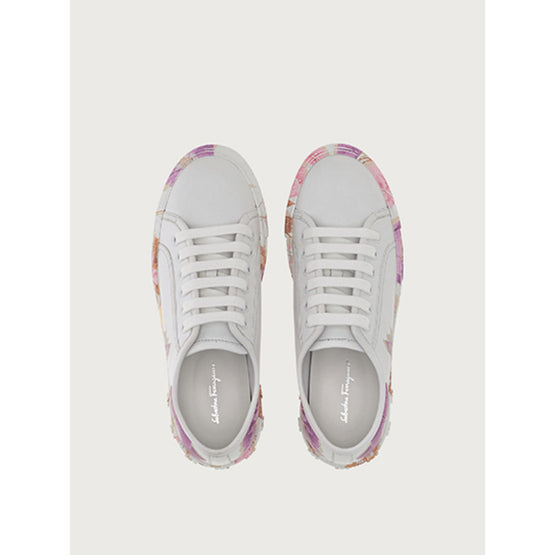 Gancini Sole Sneakers - White/Pink