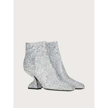 F-Heel Ankle Boot - Ladies - Silver