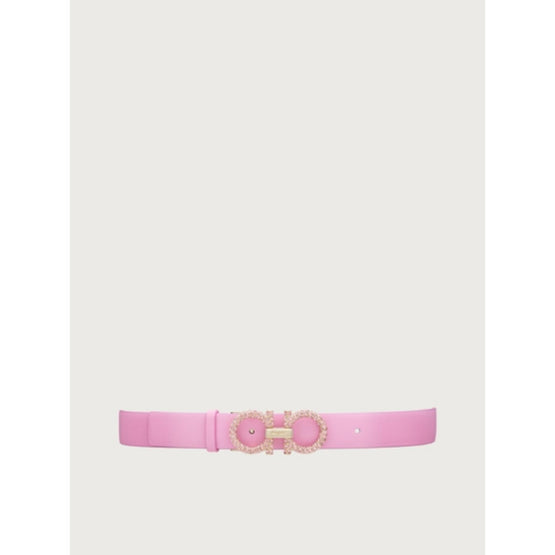 Adjustable Gancini Belt - Flamingo