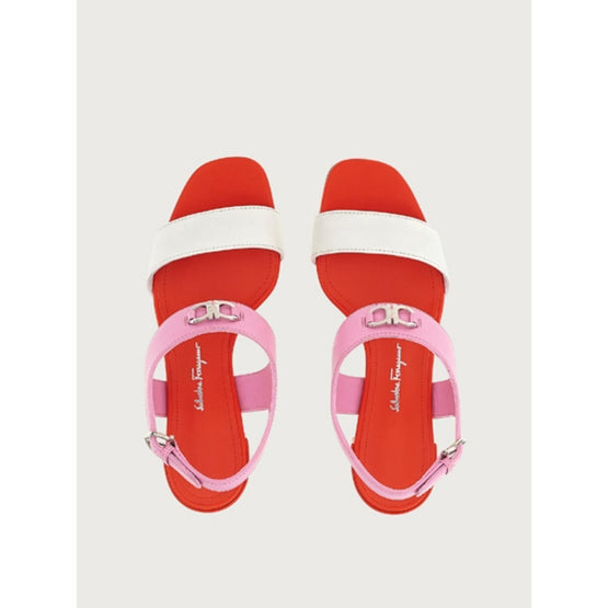 Gancini Sandals - White/Flamingo