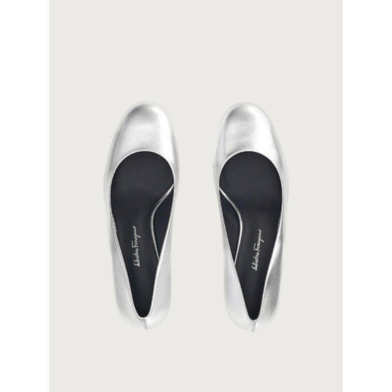 Mirrored Heel Pumps Shoe - Silver