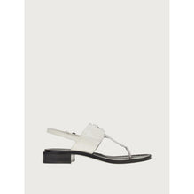 Block Heel Sandals - White/Black