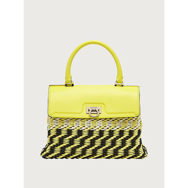 Trifolio Small Top Handle - Black/Canary Yellow