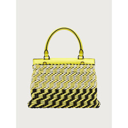 Trifolio Small Top Handle - Black/Canary Yellow