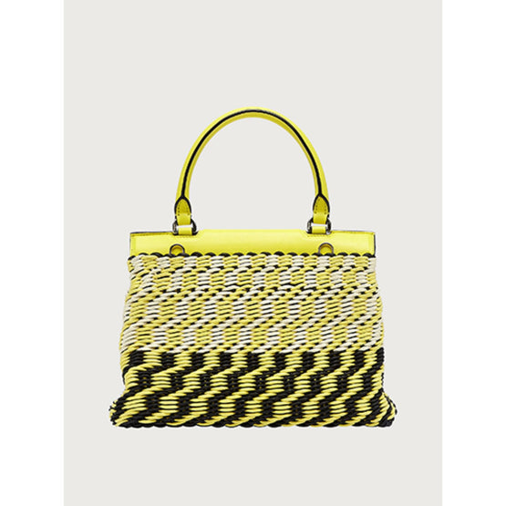 Trifolio Small Top Handle - Black/Canary Yellow