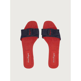 Viva Slide - Denim/Lipstick Red