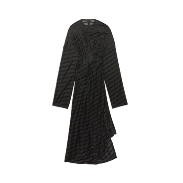 Front Drape Dress - Black