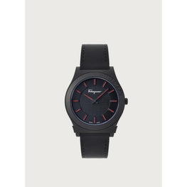 Gancini Gent 41mm Watch - Ip Black/Red