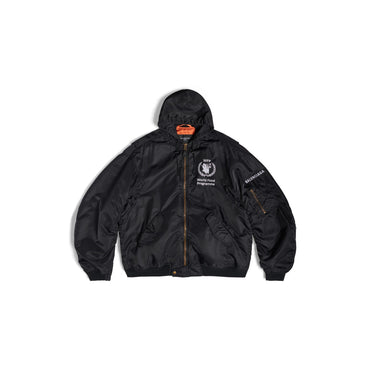 Light Hooded Bomber - Black