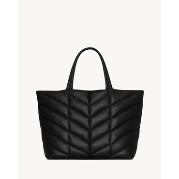 YSL BV PUFFER TOTE SINTRA SPOR - NERO/NERO