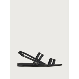 Vara Chain Flats Sandals - Black