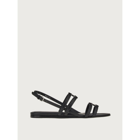 Vara Chain Flats Sandals - Black