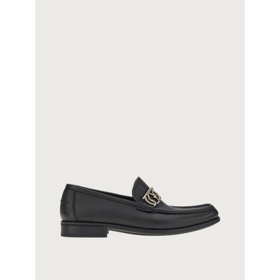 Moccasin with Gancini Ornament - Black