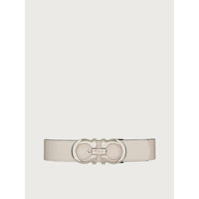 Reversible And Adjustable Gancini Belt - White/Blue Marine