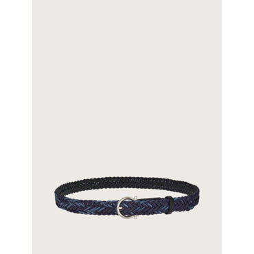 Gancini Fixed Belt - Navy Blue