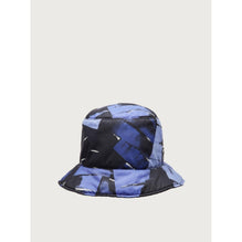 Palm Print Reversible Hat - Black/Blue